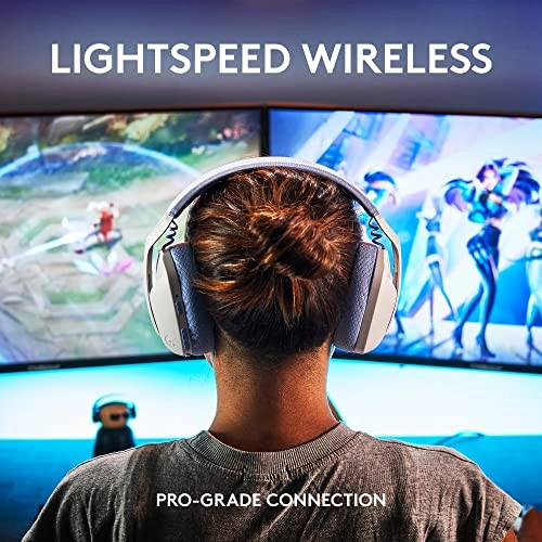 Logitech G435 Lightspeed and Bluetooth Wireless Over Ear Gaming Headphones - Lightweight with Dual mics - White Logitech G435 Lightspeed and Bluetooth Wireless Over Ear Gaming Headphones - Lightweight with Dual mics - White