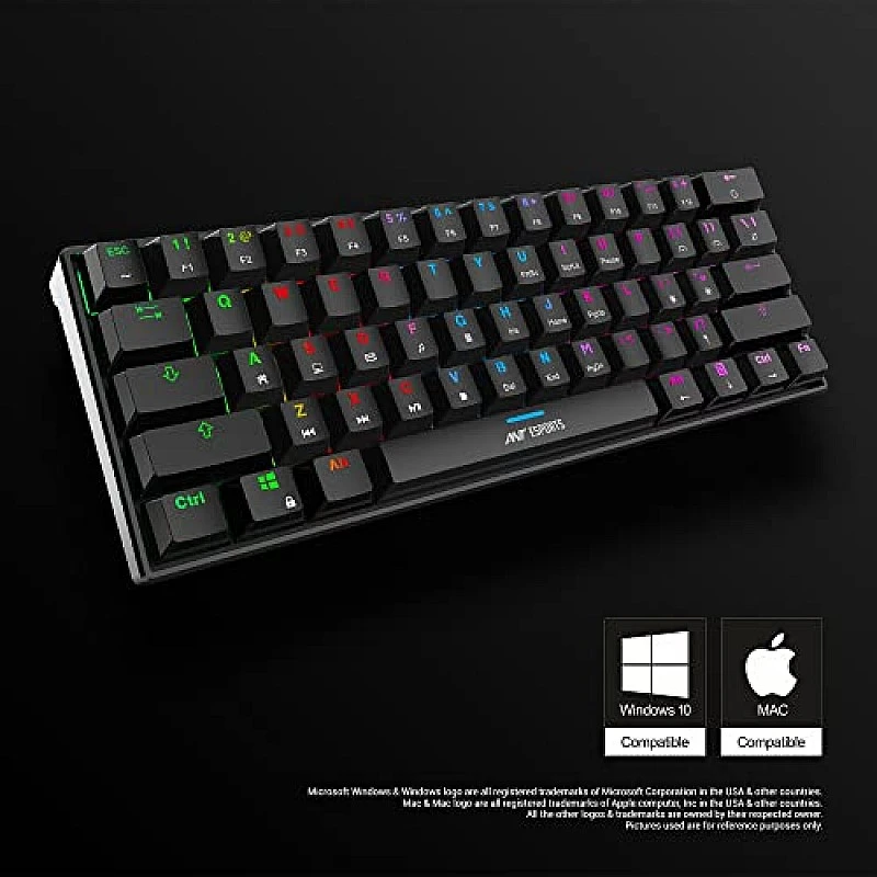 Ant Esports MK1300 Mini Wired Mechanical Gaming Keyboard Blue Switches Black Ant Esports MK1300 Mini Wired Mechanical Gaming Keyboard Blue Switches Black
