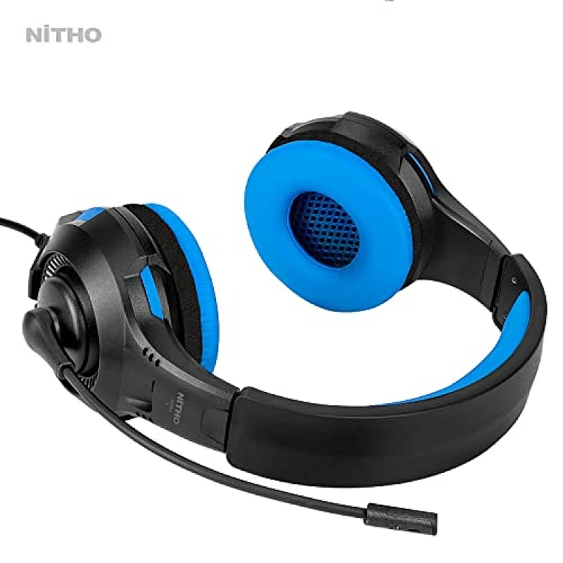 Nitho NX200 Gaming Headset with RGB Light and Microphone, Over-Ear Stereo Headphones Blue for Xbox Series Xbox One, PS5, PS4 Nitho NX200 Gaming Headset with RGB Light and Microphone, Over-Ear Stereo Headphones Blue for Xbox Series Xbox One, PS5, PS4
