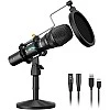 MAONO AU-HD300T USB/XLR Dynamic Mic for Singing, PC, YouTube Recording. Professional Microphone with 0-Latency Monitoring, Adjustable Mic Stand, Black MAONO AU-HD300T USB/XLR Dynamic Mic for Singing, PC, YouTube Recording. Professional Microphone with 0-Latency Monitoring, Adjustable Mic Stand, Black