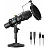MAONO AU-HD300T USB/XLR Dynamic Mic for Singing, PC, YouTube Recording. Professional Microphone with 0-Latency Monitoring, Adjustable Mic Stand, Black MAONO AU-HD300T USB/XLR Dynamic Mic for Singing, PC, YouTube Recording. Professional Microphone with 0-Latency Monitoring, Adjustable Mic Stand, Black