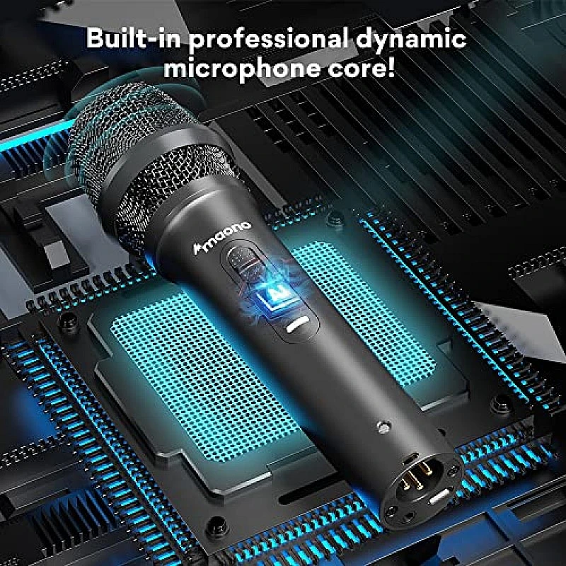 MAONO AU-HD300T USB/XLR Dynamic Mic for Singing, PC, YouTube Recording. Professional Microphone with 0-Latency Monitoring, Adjustable Mic Stand, Black MAONO AU-HD300T USB/XLR Dynamic Mic for Singing, PC, YouTube Recording. Professional Microphone with 0-Latency Monitoring, Adjustable Mic Stand, Black