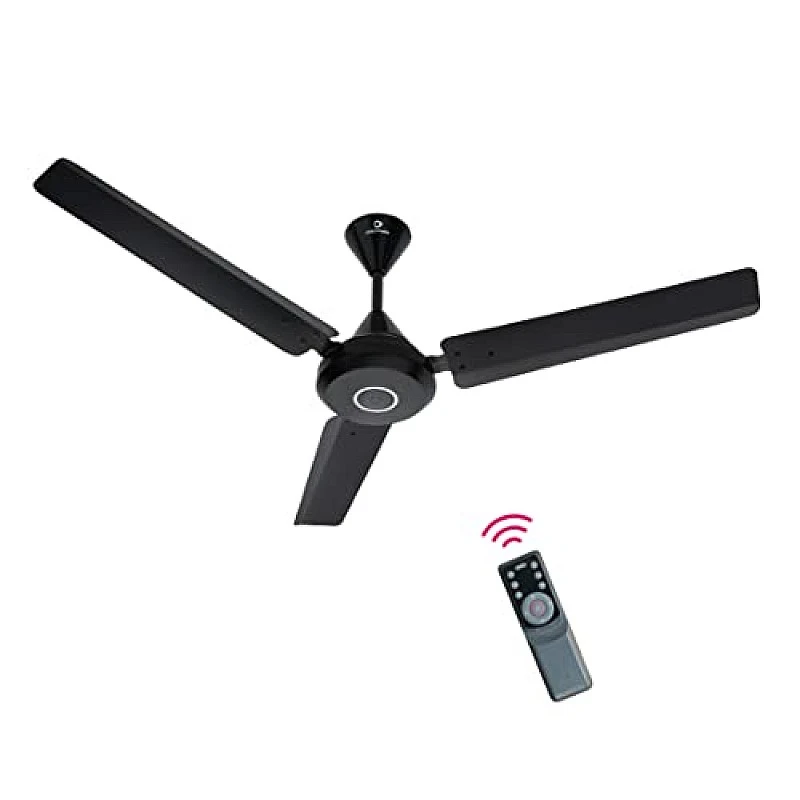 OTTOMATE Genius Connect Smart BLDC 5 Star Rated 3 Blade 1200 MM High Speed Ceiling fan with Remote (Black, Pack of 1) OTTOMATE Genius Connect Smart BLDC 5 Star Rated 3 Blade 1200 MM High Speed Ceiling fan with Remote (Black, Pack of 1)