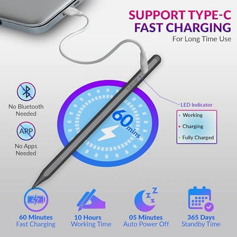 Tukzer 5-Replacement Tip Compatible with Tukzer Stylus Pen for iPad Palm Rejection, 2nd Gen Tukzer 5-Replacement Tip Compatible with Tukzer Stylus Pen for iPad Palm Rejection, 2nd Gen