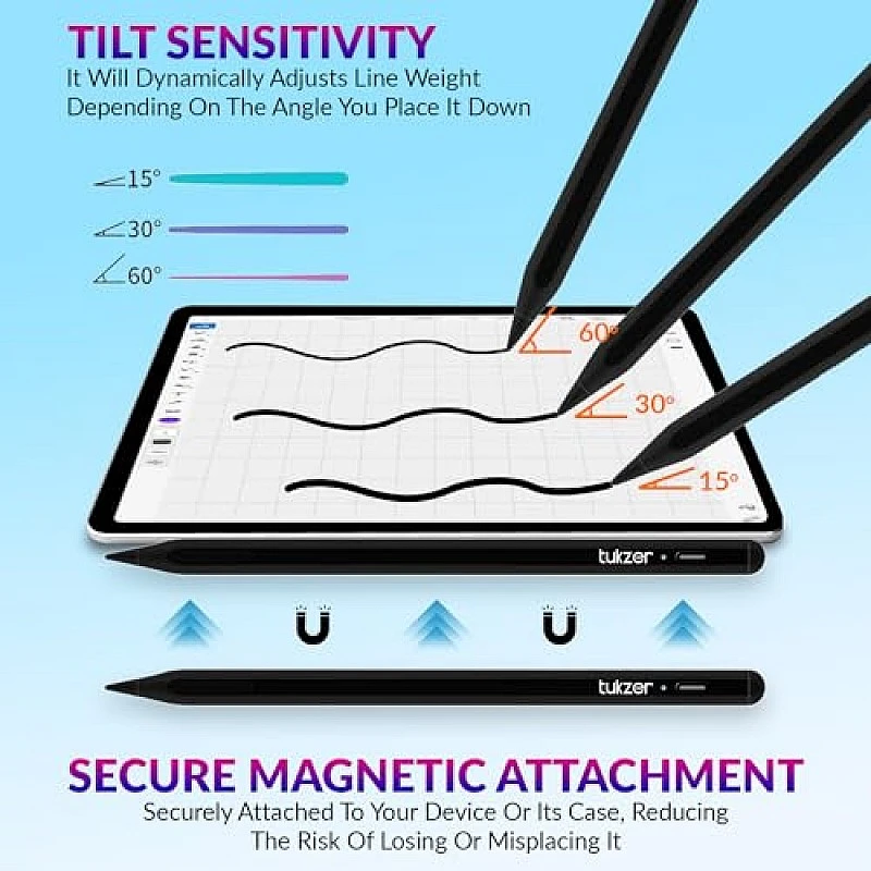 Tukzer 5-Replacement Tip Compatible with Tukzer Stylus Pen for iPad Palm Rejection, 2nd Gen Tukzer 5-Replacement Tip Compatible with Tukzer Stylus Pen for iPad Palm Rejection, 2nd Gen