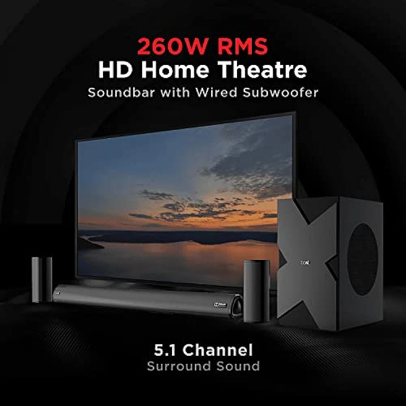 boAt AAVANTE Bar 3150D 260W 5.1 Channel Bluetooth Soundbar with Dolby Audio, Signature Sound, (Premium Black) boAt AAVANTE Bar 3150D 260W 5.1 Channel Bluetooth Soundbar with Dolby Audio, Signature Sound, (Premium Black)