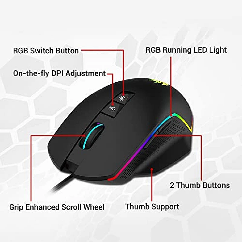 CLAW Chuff Wired Gaming Mouse, 6400 DPI with 7 Programmable Buttons via Customization Software CLAW Chuff Wired Gaming Mouse, 6400 DPI with 7 Programmable Buttons via Customization Software