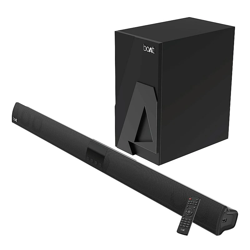 boAt Aavante Bar 1400 Bluetooth Soundbar with 120W RMS Signature Sound, 2.1 Channel, (Premium Black) boAt Aavante Bar 1400 Bluetooth Soundbar with 120W RMS Signature Sound, 2.1 Channel, (Premium Black)