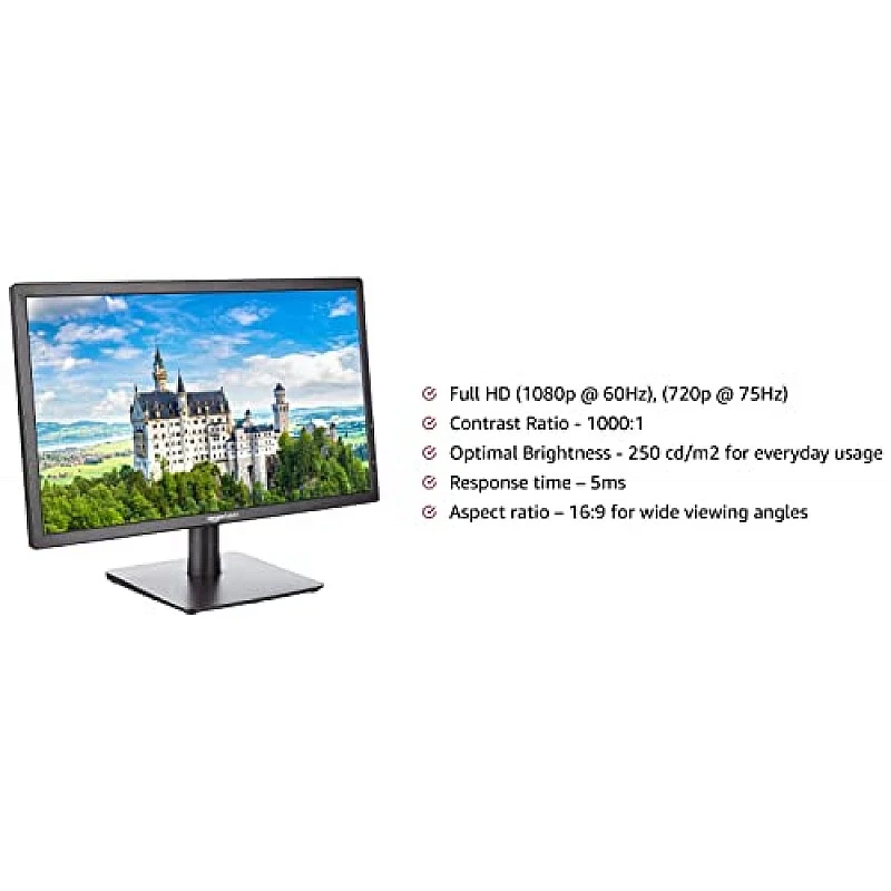 Amazon Basics 21.5-Inch (54.5cm) LCD 1920 x 1080 Pixels Monitor 75 Hz Refresh Rate (Black) Amazon Basics 21.5-Inch (54.5cm) LCD 1920 x 1080 Pixels Monitor 75 Hz Refresh Rate (Black)