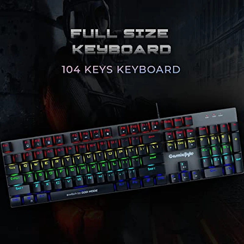 Cosmic Byte CB-GK-27 Vanth Mechanical Keyboard Upgraded with Swappable Outemu Blue Switches and Rainbow LED (Black/Grey) Cosmic Byte CB-GK-27 Vanth Mechanical Keyboard Upgraded with Swappable Outemu Blue Switches and Rainbow LED (Black/Grey)