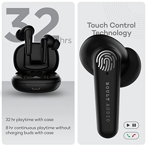 Boult Audio Airbass Fx1 Bluetooth Truly Wireless in Ear Earbuds with Mic (Black) Boult Audio Airbass Fx1 Bluetooth Truly Wireless in Ear Earbuds with Mic (Black)
