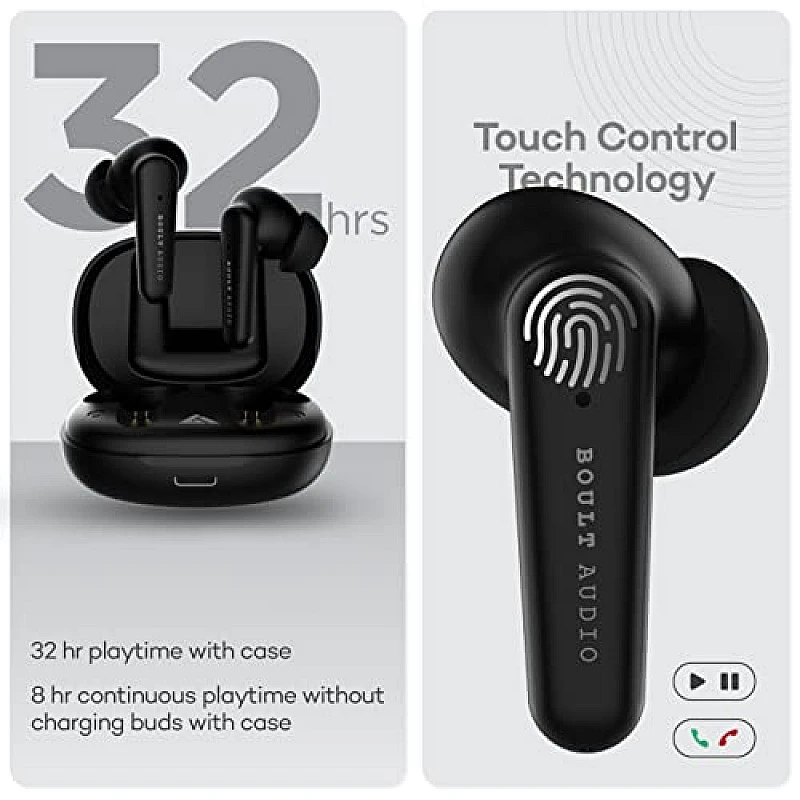 Boult Audio Airbass Fx1 Bluetooth Truly Wireless in Ear Earbuds with Mic (Black) Boult Audio Airbass Fx1 Bluetooth Truly Wireless in Ear Earbuds with Mic (Black)