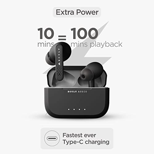 Boult Audio Airbass Propods X Bluetooth Truly Wireless in Ear Earbuds with Mic (Black)