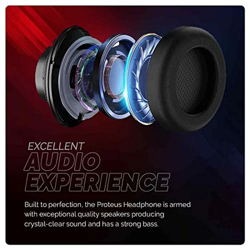 Cosmic Byte Proteus Headset Dual Input USB and 3.5mm, 7.1 Surround Sound, RGB LED, ENC Microphone Black Cosmic Byte Proteus Headset Dual Input USB and 3.5mm, 7.1 Surround Sound, RGB LED, ENC Microphone Black