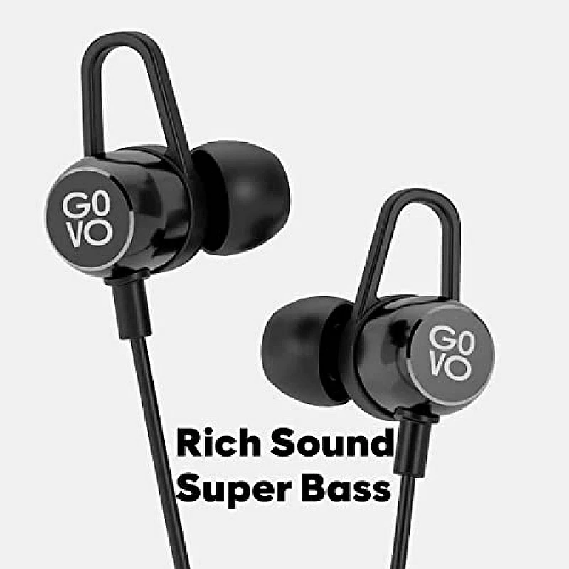 GOVO GOKIXX 421 Bluetooth Wireless Neckband in Ear Earphone with Mic (Platinum Black) GOVO GOKIXX 421 Bluetooth Wireless Neckband in Ear Earphone with Mic (Platinum Black)