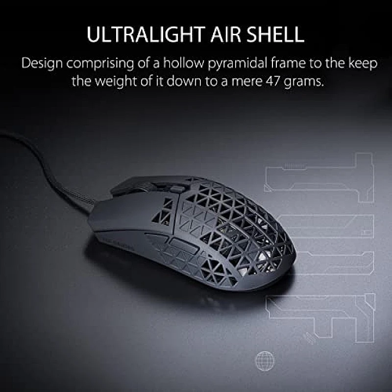 ASUS TUF USB Gaming M4 Air Lightweight Wired Gaming Mouse with 16, 000 DPI Sensor, six programmable Buttons ASUS TUF USB Gaming M4 Air Lightweight Wired Gaming Mouse with 16, 000 DPI Sensor, six programmable Buttons