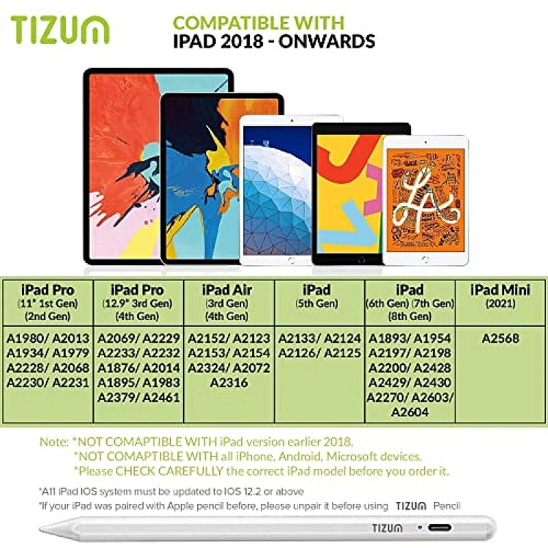 Tizum 2nd Gen Stylus for Apple iPad & Touchscreen Devices Tizum 2nd Gen Stylus for Apple iPad & Touchscreen Devices
