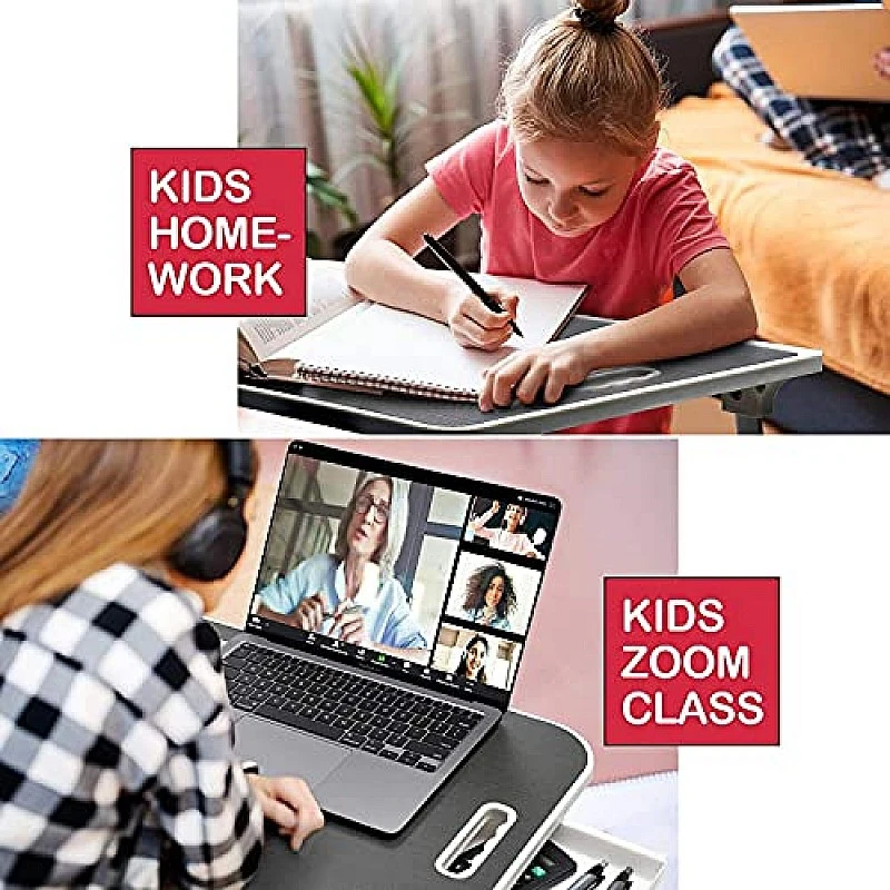 Tarkan Portable Folding Laptop Desk for Bed, Lapdesk with Handle, Drawer, Cup & Mobile/Tablet Holder for Study, Eating, Work (Green) Tarkan Portable Folding Laptop Desk for Bed, Lapdesk with Handle, Drawer, Cup & Mobile/Tablet Holder for Study, Eating, Work (Green)
