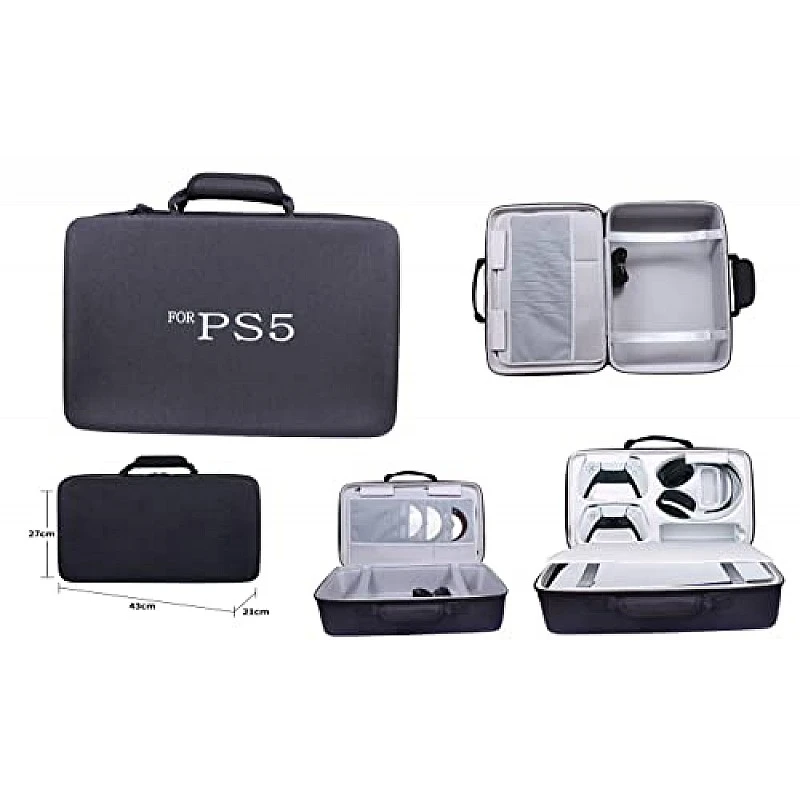 New World Storage Bag for PS5 Waterproof Shoulder Bag Black New World Storage Bag for PS5 Waterproof Shoulder Bag Black