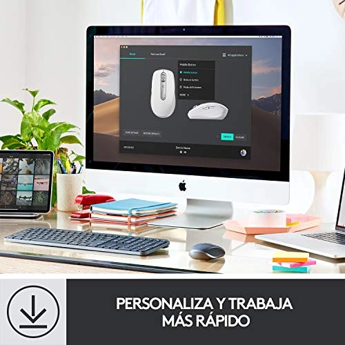 Logitech MX Anywhere 3 Compact Performance Mouse Wireless, 4000DPI Sensor, USB-C, Bluetooth,- Graphite