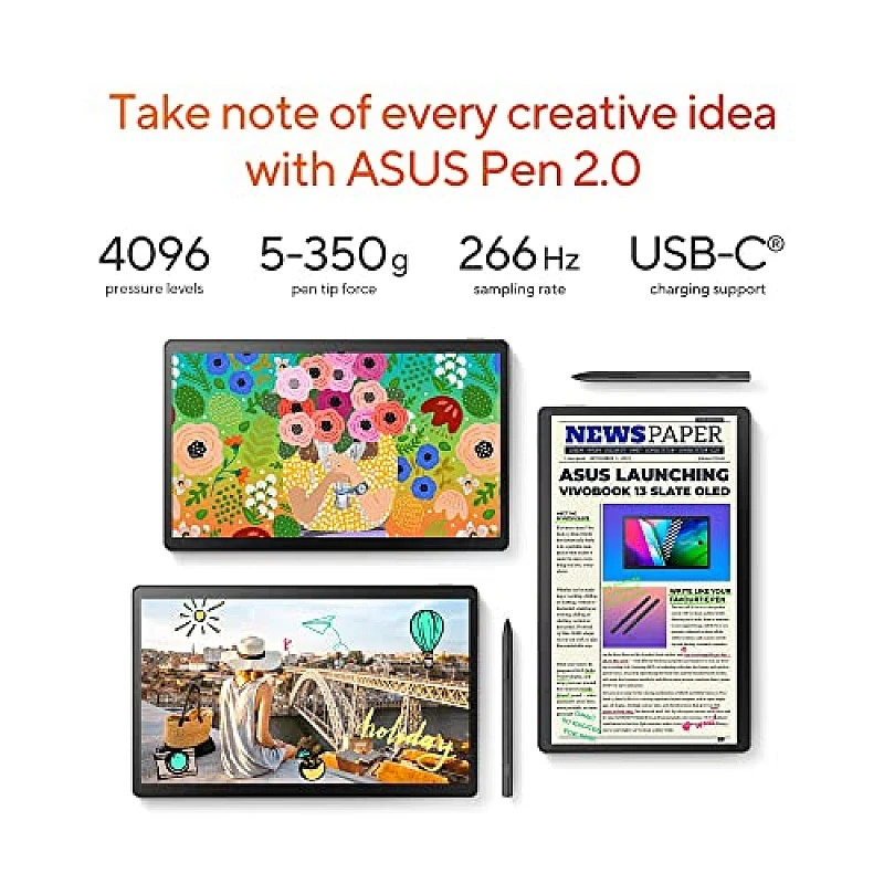 ASUS VivoBook 13 Slate Intel Pentium Silver N6000, 13.3 inches FHD OLED Touch 2-in-1 Laptop (4GB/128GB eMMC/Office 2021/Windows 11 Home/Black) ASUS VivoBook 13 Slate Intel Pentium Silver N6000, 13.3 inches FHD OLED Touch 2-in-1 Laptop (4GB/128GB eMMC/Office 2021/Windows 11 Home/Black)