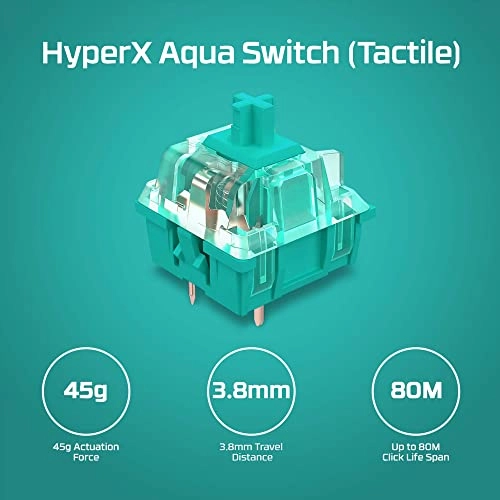 HyperX Alloy Origins 65 Mechanical Gaming Keyboard Aqua Switch Black HyperX Alloy Origins 65 Mechanical Gaming Keyboard Aqua Switch Black