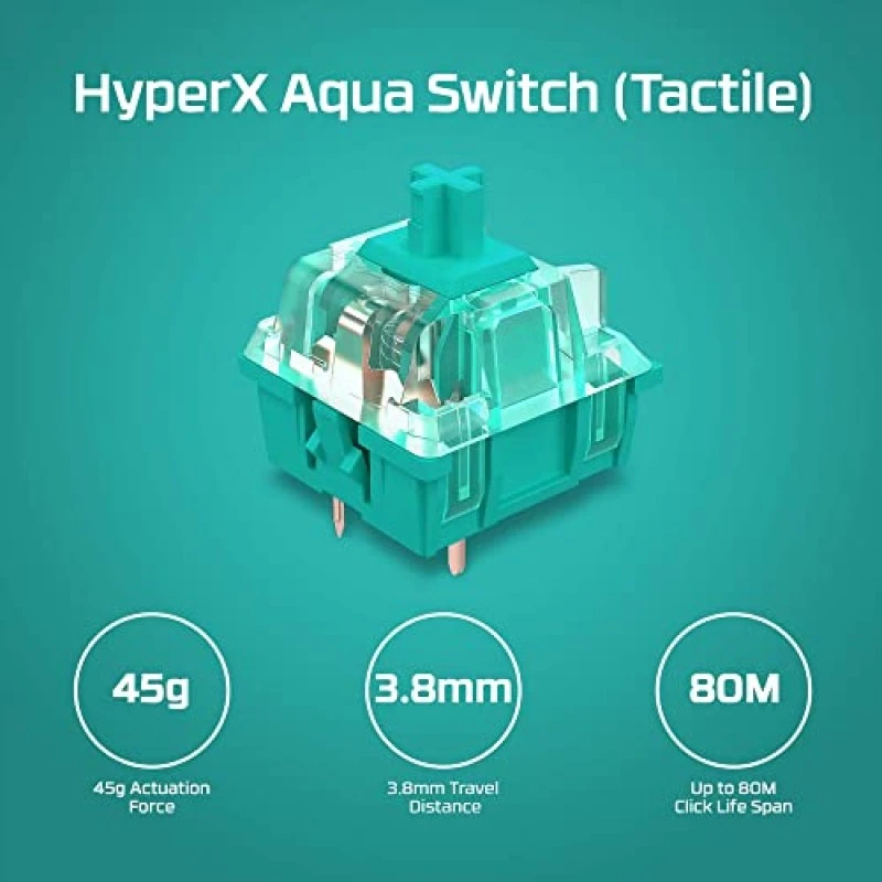 HyperX Alloy Origins 65 Mechanical Gaming Keyboard Aqua Switch Black HyperX Alloy Origins 65 Mechanical Gaming Keyboard Aqua Switch Black