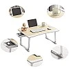 Tarkan Portable Folding Laptop Desk for Bed, Lapdesk with Handle, Drawer, Cup and Mobile Tablet Holder for Study, Eating, Work (Beige) Tarkan Portable Folding Laptop Desk for Bed, Lapdesk with Handle, Drawer, Cup and Mobile Tablet Holder for Study, Eating, Work (Beige)