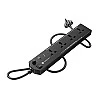 Portronics Power Plate 6 with 4 USB Port + 5 Power Sockets Extension Board, 2500W Power Converter, Cord Length 3Mtr (Black) Portronics Power Plate 6 with 4 USB Port + 5 Power Sockets Extension Board, 2500W Power Converter, Cord Length 3Mtr (Black)
