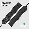 Portronics Power Plate 6 with 4 USB Port + 5 Power Sockets Extension Board, 2500W Power Converter, Cord Length 3Mtr (Black) Portronics Power Plate 6 with 4 USB Port + 5 Power Sockets Extension Board, 2500W Power Converter, Cord Length 3Mtr (Black)