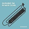 Portronics Power Plate 6 with 4 USB Port + 5 Power Sockets Extension Board, 2500W Power Converter, Cord Length 3Mtr (Black) Portronics Power Plate 6 with 4 USB Port + 5 Power Sockets Extension Board, 2500W Power Converter, Cord Length 3Mtr (Black)