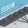 Portronics Power Plate 6 with 4 USB Port + 5 Power Sockets Extension Board, 2500W Power Converter, Cord Length 3Mtr (Black) Portronics Power Plate 6 with 4 USB Port + 5 Power Sockets Extension Board, 2500W Power Converter, Cord Length 3Mtr (Black)