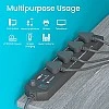 Portronics Power Plate 6 with 4 USB Port + 5 Power Sockets Extension Board, 2500W Power Converter, Cord Length 3Mtr (Black) Portronics Power Plate 6 with 4 USB Port + 5 Power Sockets Extension Board, 2500W Power Converter, Cord Length 3Mtr (Black)