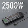 Portronics Power Plate 6 with 4 USB Port + 5 Power Sockets Extension Board, 2500W Power Converter, Cord Length 3Mtr (Black) Portronics Power Plate 6 with 4 USB Port + 5 Power Sockets Extension Board, 2500W Power Converter, Cord Length 3Mtr (Black)