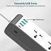 Portronics Power Plate 6 with 4 USB Port + 5 Power Sockets Extension Board, 2500W Power Converter, Cord Length 3Mtr (Black) Portronics Power Plate 6 with 4 USB Port + 5 Power Sockets Extension Board, 2500W Power Converter, Cord Length 3Mtr (Black)