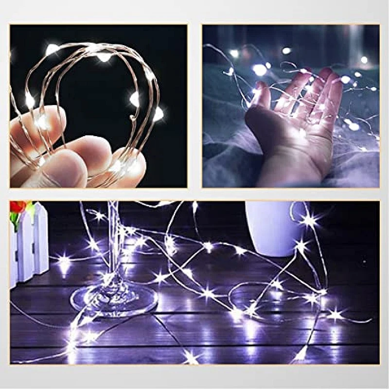 GIZGA essentials Copper LED Fairy String Lights with USB, High Brightness Party Light, 3 Meter, Warm White, Pack of 5 GIZGA essentials Copper LED Fairy String Lights with USB, High Brightness Party Light, 3 Meter, Warm White, Pack of 5