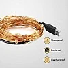 GIZGA essentials Copper LED Fairy String Lights with USB, High Brightness Party Light, 3 Meter, Warm White, Pack of 5 GIZGA essentials Copper LED Fairy String Lights with USB, High Brightness Party Light, 3 Meter, Warm White, Pack of 5