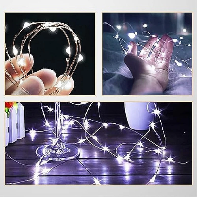 GIZGA essentials Copper LED Fairy String Lights with USB, High Brightness Party Light, 3 Meter, Warm White, Pack of 5 GIZGA essentials Copper LED Fairy String Lights with USB, High Brightness Party Light, 3 Meter, Warm White, Pack of 5