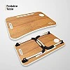 Gizga Essentials Stylish Multi-Purpose Portable Laptop Table, Foldable Wooden Desk for Bed Tan Gizga Essentials Stylish Multi-Purpose Portable Laptop Table, Foldable Wooden Desk for Bed Tan