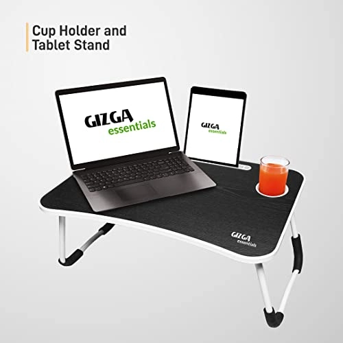 Gizga Essentials Stylish Multi-Purpose Portable Laptop Tabel  Ergonomic Black