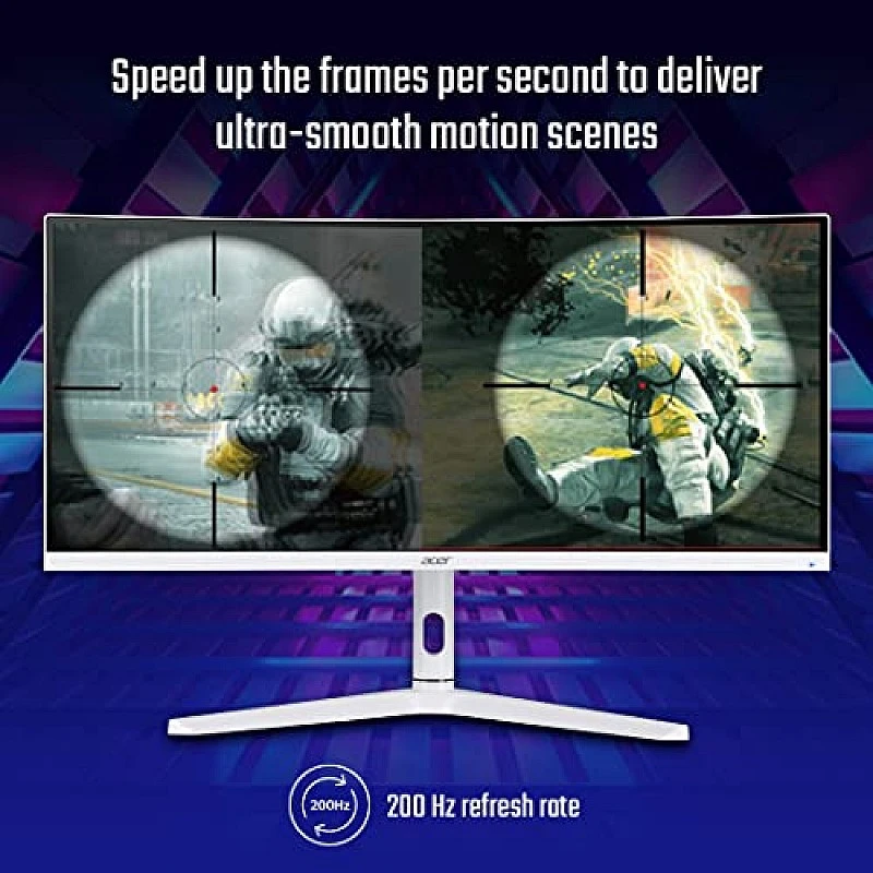 Acer XZ306CX 29.5 Inch (74.93 Cm) Ultrawide 21:9 1500R Curve 2560 X 1080 Pixels LCD Monitor White Acer XZ306CX 29.5 Inch (74.93 Cm) Ultrawide 21:9 1500R Curve 2560 X 1080 Pixels LCD Monitor White
