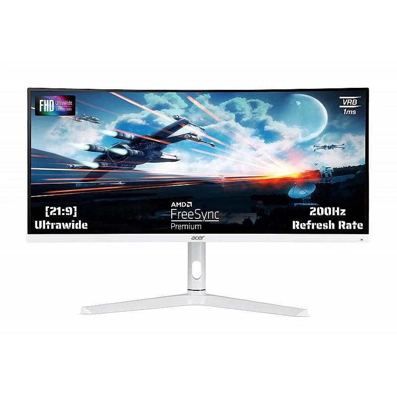 Acer XZ306CX 29.5 Inch (74.93 Cm) Ultrawide 21:9 1500R Curve 2560 X 1080 Pixels LCD Monitor White Acer XZ306CX 29.5 Inch (74.93 Cm) Ultrawide 21:9 1500R Curve 2560 X 1080 Pixels LCD Monitor White