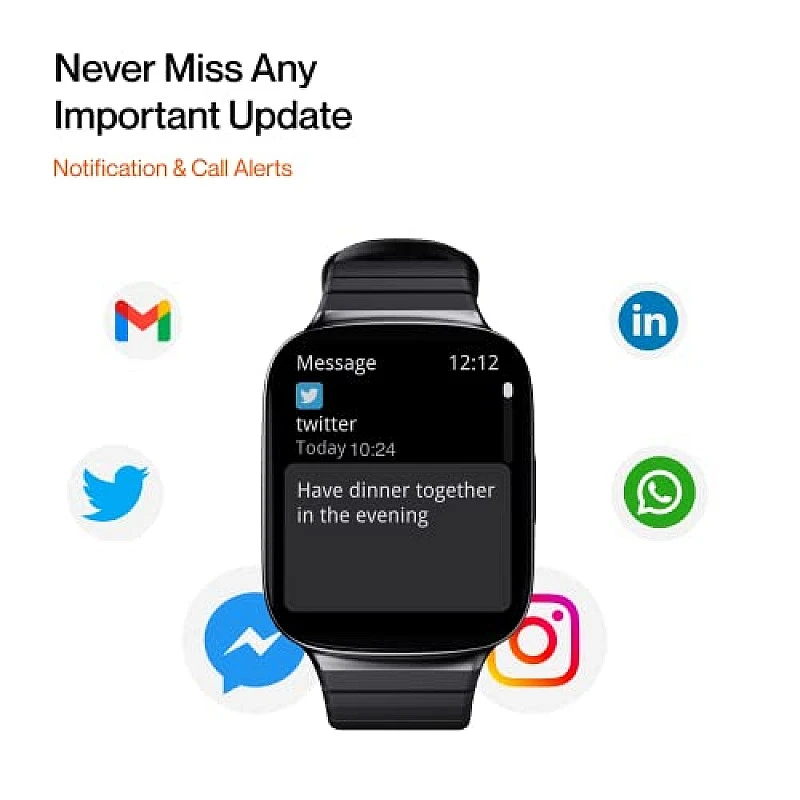 Ambrane Edge Smartwatch with 500 Nits Brightness (4.2cm) Full-Touch LucidDisplay (Raven Black) Ambrane Edge Smartwatch with 500 Nits Brightness (4.2cm) Full-Touch LucidDisplay (Raven Black)