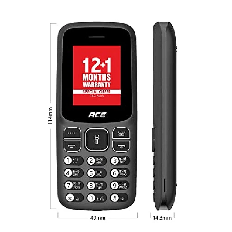 Itel Ace 2 with a 1.8-inch Display Size 1000 mAh Battery, Bluetooth Deep Blue Itel Ace 2 with a 1.8-inch Display Size 1000 mAh Battery, Bluetooth Deep Blue