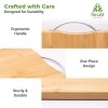 Rusabl Bamboo Wooden Chopping Board for Kitchen with Metal Handle, Vegetable Cutting Board