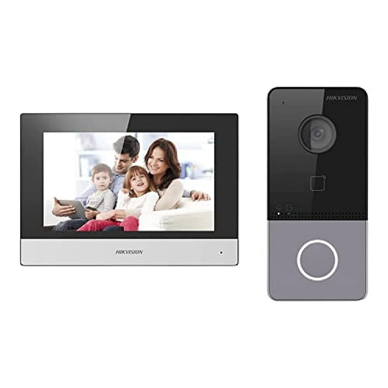 HIKVISION Analog Video Intercom System with 7" TFT LCD Screen Wired Video Door Phone/Bell, 1080p Resolution (DS-KIS202T) HIKVISION Analog Video Intercom System with 7" TFT LCD Screen Wired Video Door Phone/Bell, 1080p Resolution (DS-KIS202T)
