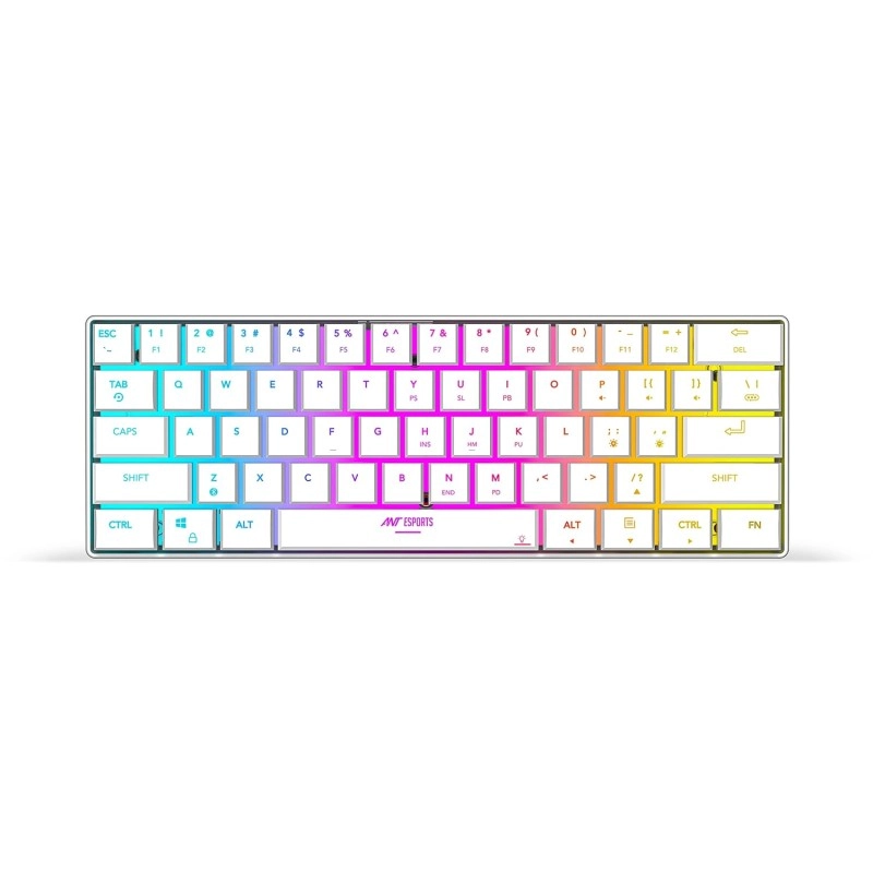 Ant Esports MK1500 Mini 60% Pro RGB Wireless Gaming Keyboard White Ant Esports MK1500 Mini 60% Pro RGB Wireless Gaming Keyboard White