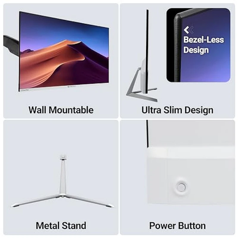 ZEBRONICS A27FHD LED, Gaming Monitor, 27 inch (68.58cm), 300 nits, 165hz Metal Stand, Built-in Speakers White ZEBRONICS A27FHD LED, Gaming Monitor, 27 inch (68.58cm), 300 nits, 165hz Metal Stand, Built-in Speakers White