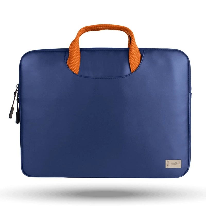 AirCase Vegan Leather Laptop Sleeve with Handle for 15.6-Inch Blue AirCase Vegan Leather Laptop Sleeve with Handle for 15.6-Inch Blue