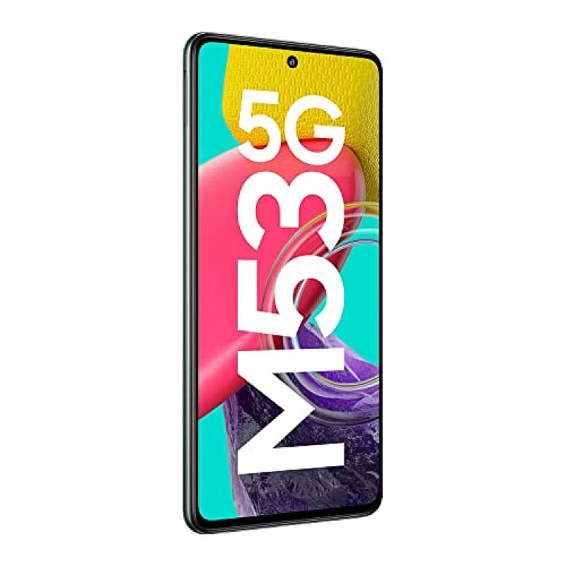 Samsung Galaxy M53 5G (Mystique Green, 6GB, 128GB Storage) 108MP sAmoled+ 120Hz 16GB RAM with RAM Plus Without Charger Samsung Galaxy M53 5G (Mystique Green, 6GB, 128GB Storage) 108MP sAmoled+ 120Hz 16GB RAM with RAM Plus Without Charger